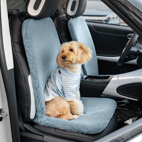 Coussin de siège de voiture pelucheux et universel pour chien et humain