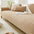 Housse de canapé anti-rayures en chenille à texture grain de bois